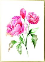 Graphique Watercolor Flowers Greeting Cards | 20 Pack | All Occasion Blank Note Cards with Envelopes | 4 Assorted Floral Designs with Gold Foil Borders | Boxed Set for Personalized Notes | 4.25" x 6" - Image 6